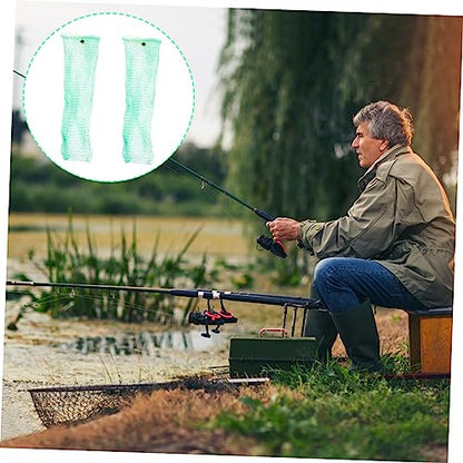 BESPORTBLE 2sets Soft Fishing Net Large Drawstring Net Ideal for Small Big Fish 2pcs*2
