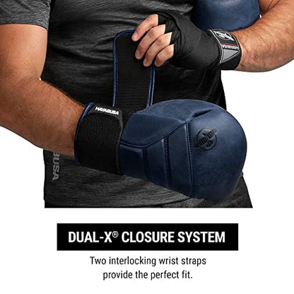 Hayabusa T3 LX Leather Boxing Gloves | Leather Boxing Gloves, Training Gloves Men and Women, Sparring Gloves, Heavy Bag Gloves, 16oz Boxing Gloves, Muay Thai Gloves - color: Indigo, size: 12oz