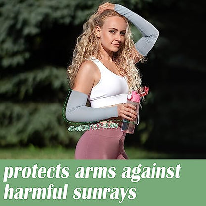 Crowye 12 Pairs UV Protection Arm Sleeve Farm Outdoor Gardening Sun Protection Sleeves for Men Women Work Compression Tattoo Arm Cover Up for Outdoor Cycling Fishing