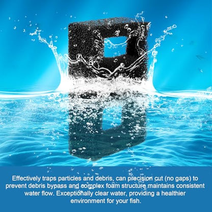 A1376 Foam Filter Block Replacement Aquarium Filter Media Compatible with Fluval SPEC, EVO and Flex Desktop Aquarium Series, Foam Filter Media Sponge for Fluval Filter Replacement 2 PCS