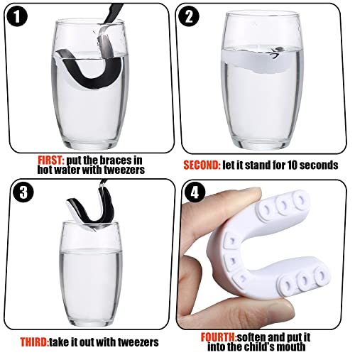 Sport Mouth Guards Gum Teeth Armor Game Guard for Boxing Basketball Football Hockey Karate Basketball Rugby Match - color: Black White Combined