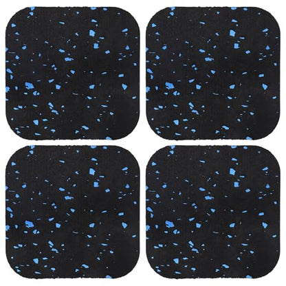 4Pcs Treadmill Mats, Coolrunner High Density Equipment Pads Noise Reduction | For Floor Protection, Washing Machine Pads, Anti Vibration Rubber mats for Stationery Bike, Rowing Machine, Home Gym Station
