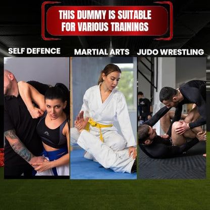Bestzo MMA Grappling Dummy for Adult,Wrestling Dummy Jiu Jitsu, Judo Punching Bag Sparring Self Defense Training Dummy Black - Unfilled - size: 59 inches (5 ft)