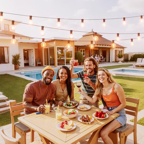 Svater Outdoor String Lights LED 60 FT G40 Patio Globe Light Waterproof - size: 60FT