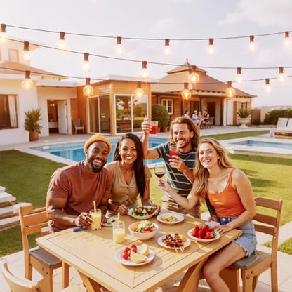 Svater Outdoor String Lights LED 60 FT G40 Patio Globe Light Waterproof - size: 60FT