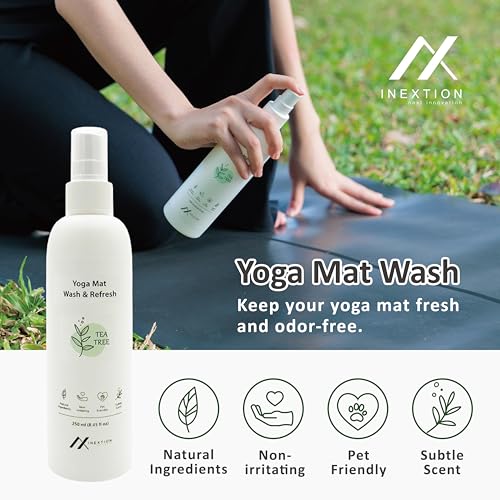 Yoga Mat Wash – Yoga Mat Spray for All Mats and Pilates, Yoga Accessories, Fitness Equipment and Gym Accessories Cleaner, Non-irritating, Non-alcohol - 8.45fl oz (Chamomile) - color: Chamomile