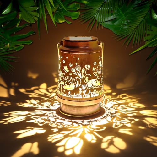 Corgi Dog Solar Lanterns Outdoor Waterproof - Metal Garden Decor for Outside Patio Yard, Hanging LED Lights Ornament, Cute Puppy Gifts for Women Mom Grandma Dog Lovers - color: Corgi