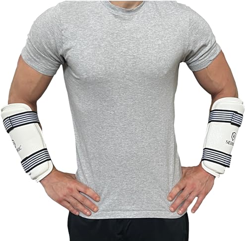 Sedroc Padded Arm Guards, Taekwondo Forearm Pads, TKD Protectors for Kids and Adults - size: Medium