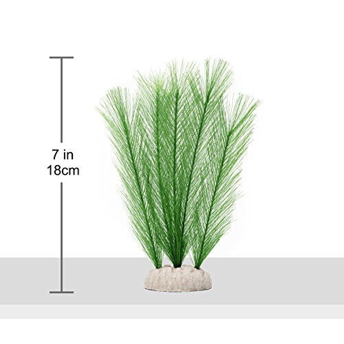 3Pcs Aquarium Decorations Fish Tank Artificial Green Water Plants Made of Silk Fabrics Plastic - color: 7" * 3 Pcs, Green