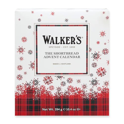 Walker’s 2025 Advent Calendar with Shortbread Cookies from Scotland - 24 Count (10.4 oz) - Limited Edition Cookie Box with Christmas Cookies in Various Shapes and Flavors - size: Pack of 1