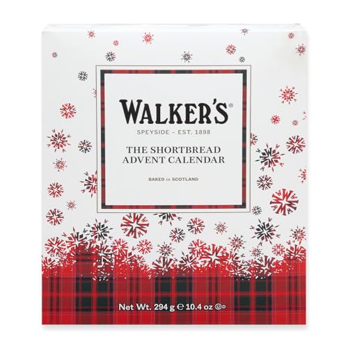 Walker’s 2025 Advent Calendar with Shortbread Cookies from Scotland - 24 Count (10.4 oz) - Limited Edition Cookie Box with Christmas Cookies in Various Shapes and Flavors - size: Pack of 1