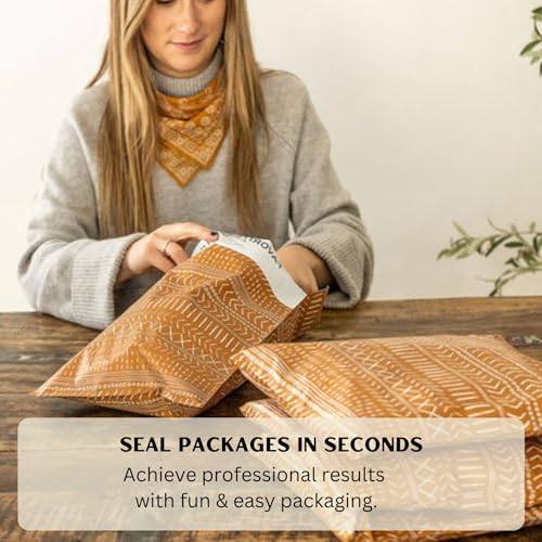 Poly Mailers 10x13 Inch 50 Pack Medium Shipping Bags Strong Thick Mailing Envelopes | Self Sealing Adhesive | Waterproof & Tear Resistant | Small Business Packaging for Clothing - Boho Brown - color: Brown, size: 10x13 (50 Pack)
