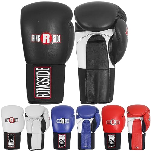 Ringside IMF Tech Hook and Loop Boxing Training Sparring Gloves - color: Black, size: 18-Ounces