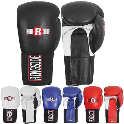 Ringside IMF Tech Hook and Loop Boxing Training Sparring Gloves - color: Black, size: 14-Ounces