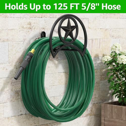 GOFORWILD Garden Hose Holder, Holds 125 ft 5/8-in Hose Wall Mount - size: wall mount