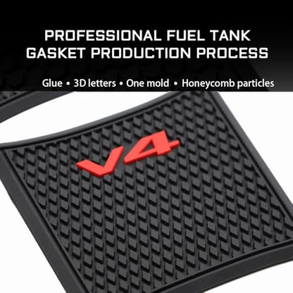 Motorcycle Accessories Side Fuel Tank Pad for Ducati Multistrada V4 S V4S RS 2021-2025 Tank Pads Protector Stickers Decal Gas Knee Grip Traction Pad PVC Rubber Black