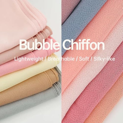 Harewom Long Sheer Chiffon Hijab Scarf for Women, Lightweight Shawl Wrap - color: Sky Blue