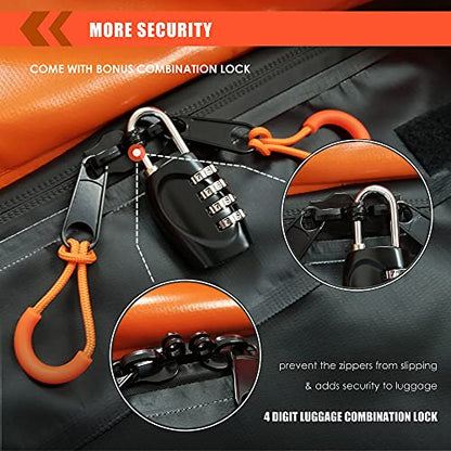 MeeFar Hitch Mount Cargo Carrier Bag Soft Shell 100% Waterproof 19.7 Cubic Feet (59" 24" 24") Include 8 Reinforced Straps for Truck Pickup All Vehicle with Steel Cargo Basket - size: 19 Cubic Feet