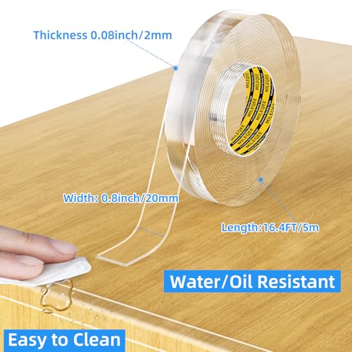 Clear Edge Protector Strip,1 Pack x 0.8in x 16.4FT | Sharp Edge Wrap Cover Tape, Self Adhesive Protective Bumper Guards for Cabinet Door Desk Bed Furniture Waterproof - size: 1 Pack x 0.8in x 16.4FT