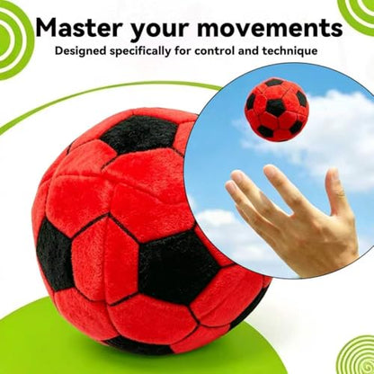 2 Pack Soft Soccer Footbags, Juggling Balls for Foot Coordination, Lightweight Mini Kick Balls for Teens & Adults, Helps Improve Agility and Coordination Skills, Great Gifts Party Favors (Red+White)