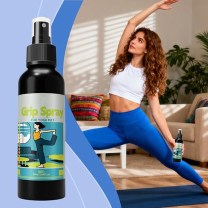 Yoga Mat Grip Spray – Slip-Resistant Anti-Slip Spray, Enhances Mat Traction, Quick-Dry Formula, Multi- Yoga Solution | Ideal For Weightlifting, Gymnastics, Rock Climbing, Home Gym, Training - color: 50ml