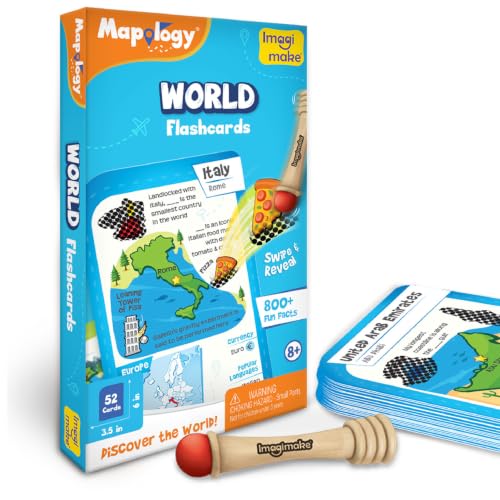 Imagimake Mapology World Flash Cards for Kids 8+ Years