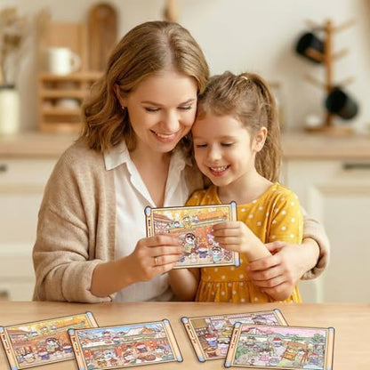 Girls 3D Miniature Scene Stickers,4 Sets Cat's Legend of Zhen Huan DIY House Stickers for A Visit to the Royal Palace,3D Sticker Scenes for Adult Kids Relief Stress Pass The Time - style: The Legend of Miao Huan