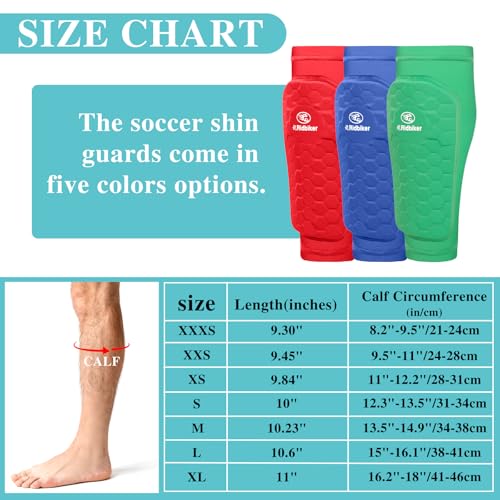 Soccer Shin Guards Shin Pads, Calf Compression Sleeve with Honeycomb Pads, Lightweight Shin Defender Shin Guards Kids for Adult Men Women, Boys, Girls, Youth - color: Green, size: X-Small