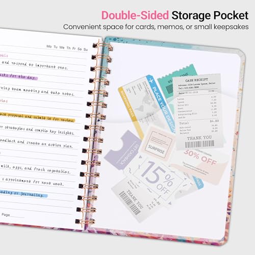 CICPAP Lined Spiral Journal Notebook, A5 College Ruled Notebook for Journaling, Note-Taking, and Daily Planning, Durable Hardcover with an Elegant Design, Paint - color: K-Paint