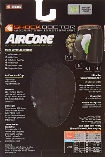 Shock Doctor Boys 235 Compression Short Hard Cup