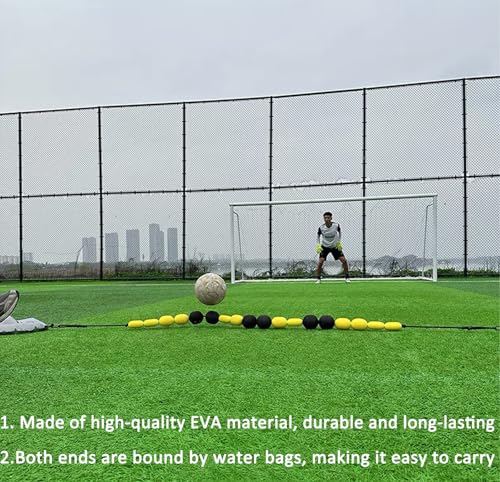 Goalkeeper Training Equipment -13FT Goalie Single Line Deflector, Ball Deflector Soccer, Multiple Different Refraction Angles, Reflexes and Agility Training - size: 13 FT