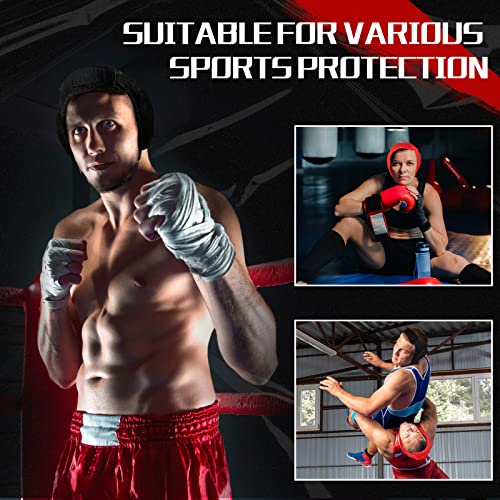 Hoteam 3 Pcs Wrestling Soft Ear Guard Grappling Headgear Kids Wrestling Gear Protective Headgear for Kids Youth Adults Boys Girls MMA BJJ Jiu Jitsu, 3 Colors