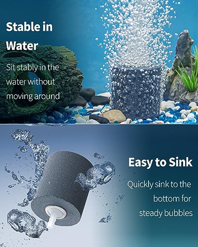 Pawfly Aquarium Air Stone 2 Inch Fish Tank Air Stone Bubbler Cylindrical Bubble Release Tool Oxygen Diffuser for Air Pump Fish Tank Bucket Small Pond and DWC System, 2 Pack - size: 2x2" (2 Pack)