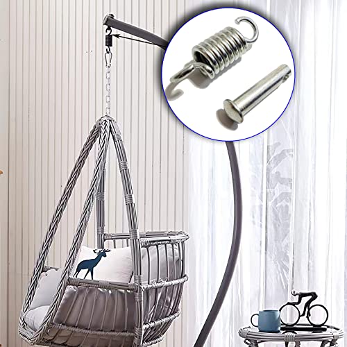 Hammock Chair Spring Pin Plug - Hammock Chair Ultimate Hanging Kit/Heavy Duty Hammock Spring Hook for Hanging Basket Chairs Hammock and Porch Swings - color: Silver