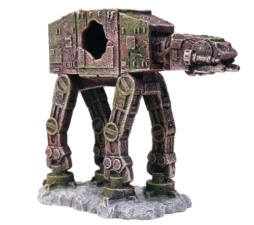 Fish Tank Decorations at-at of Star Wars Aquarium Decorations Betta Fish Tank Accessories for Sleep Rest Hide and Play (S) - color: At-at(s)