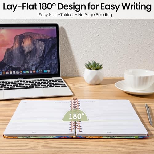 CICPAP Lined Spiral Journal Notebook, A5 College Ruled Notebook for Journaling, Note-Taking, and Daily Planning, Durable Hardcover with an Elegant Design, Leopard - color: S.Leopard