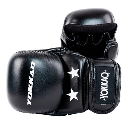 YOKKAO MMA Gloves - Ground Pro and Sparring | Layered Foam Padding | Produced at YOKKAO Factory, Thailand | Grappling, Striking, Ground-and-Pound | S/M-L/XL - color: Black MMA Sparring, size: Small-Medium