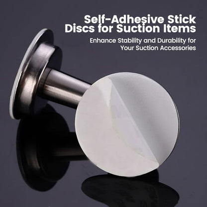 8 Pcs Adhesive Disk for Suction Cup Shower Suction Cup Adhesive Sticker Discs 80mm Circular Plastic Mounting Pads Heat Resistant Double-Sided Stickers Suction Items Coated Stick Pad Holder