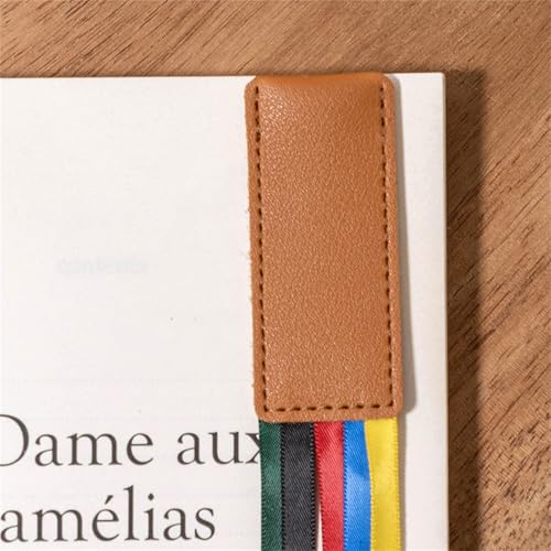 2 Pcs Creative Bookmarks Ribbon Page Markers Reading Bible Bible PU Leather Ribbon Page Holders