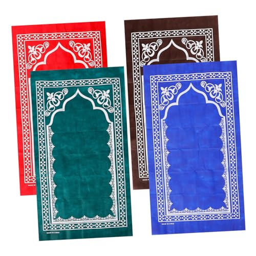 PRETYZOOM Travel Prayer Mat Compact Muslim Prayer Rug Decorative Islamic Patterns