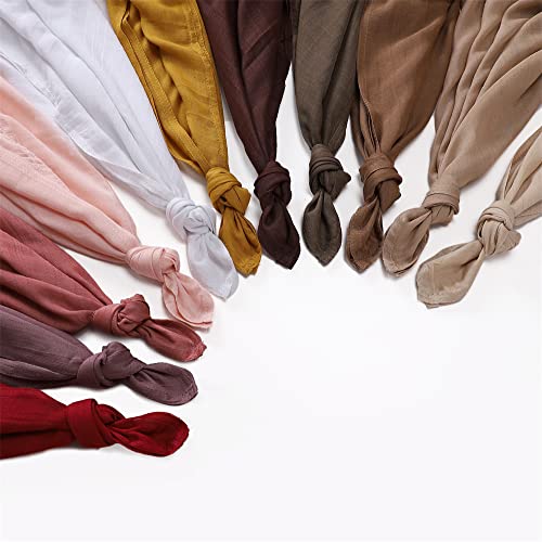 Txameru Women's Viscose Cotton Hijab Scarf - color: Almond
