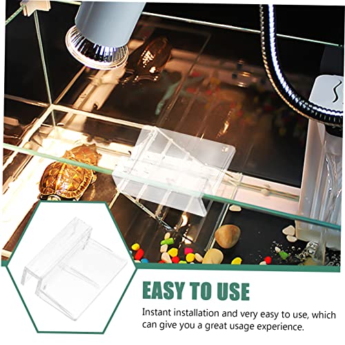 10pcs Fish Tank Cover Holders Transparent Acrylic Brackets for Aquarium Lids Easy Install Support Frames for Fish Tank Covers and Aquarium Accessories