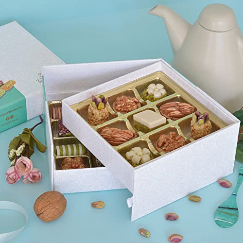 Layla’s Delicacies Mediterranean Special Occasion Gift Box - Handmade Healthy Mixed Nutty Flavors Pastries - Halal, Vegetarian, Gluten Free - 23 Bite-Size Treats - color: Special Occasion Gift Box, size: 23 Count (Pack of 1)