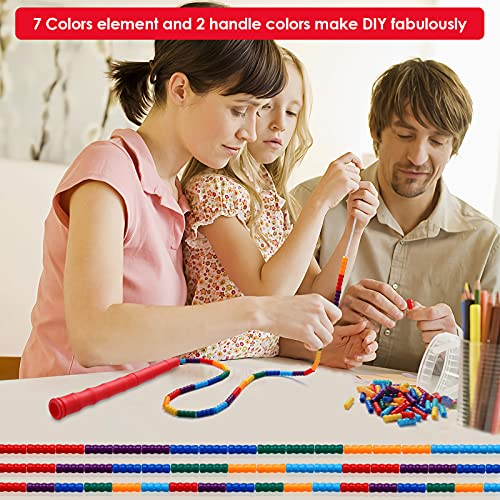 Double Dutch Jump Rope Long Jump Rope 16 FT 1 Pack/2 Pack, Adjustable Soft Beaded Diy Jump Rope for Kids Adult Long Enough for 5-6 Jumpers - color: Red-2 Pack
