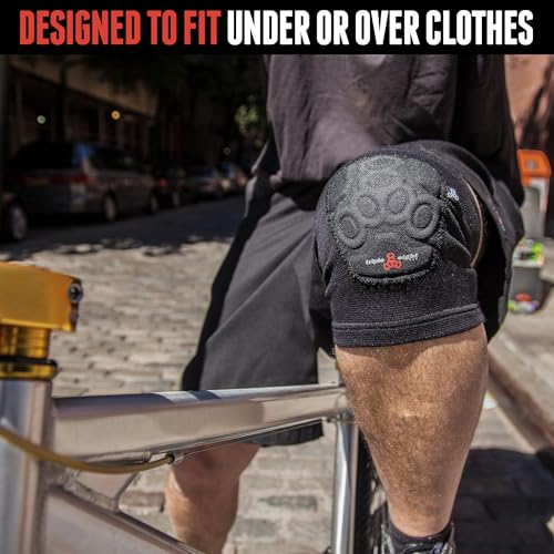Triple Eight Covert Knee Pads – Ideal for Roller Skating, Biking, BMX, and Skateboarding - color: Black, size: Large