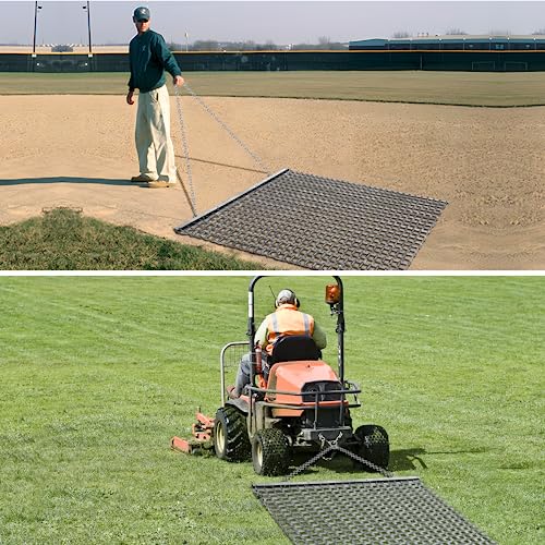 Rengue ATV/UTV 4 x 4 Feet Baseball Field Drag, Lawn Leveling Steel Mesh Heavy Duty Surface Leveling Mat for Manual or Vehicle Driveway Farm Garden Football Field