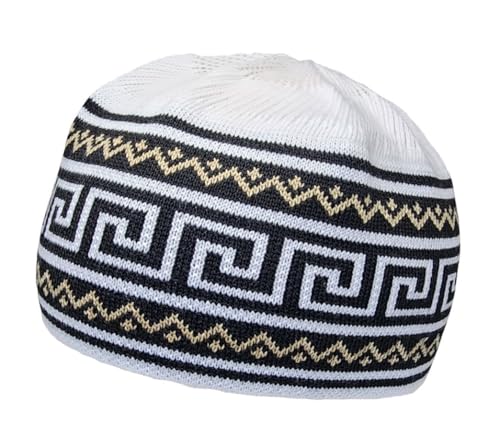 Set 4 Kufi Hat for Men Muslim AMN-225 Beanie Skull Cap Islam Taqiyah Takke Gift - color: Color Set 10