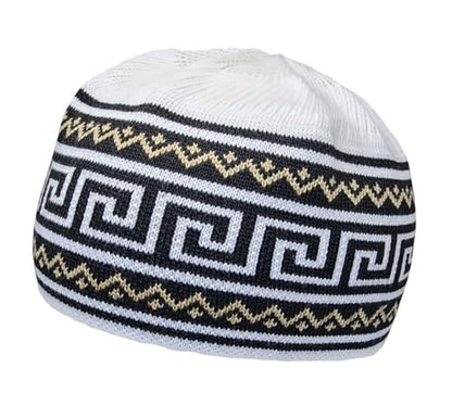 Set 4 Kufi Hat for Men Muslim AMN-225 Beanie Skull Cap Islam Taqiyah Takke Gift - color: Color Set 10