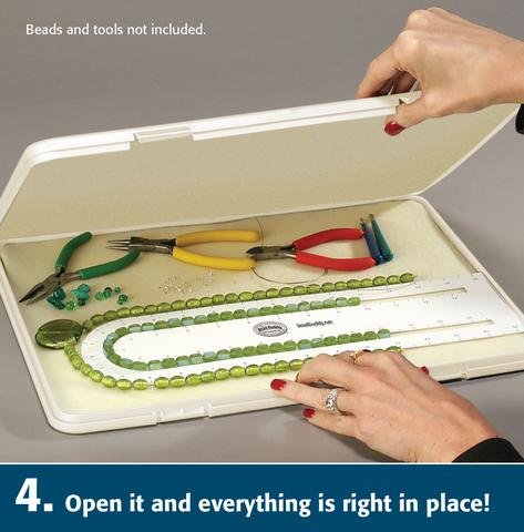 Bead Buddy Design Save and Go Portable Beading Kit - Beading Project Organizer - Dimensions 16 Inches by 12 Inches by 1 Inch