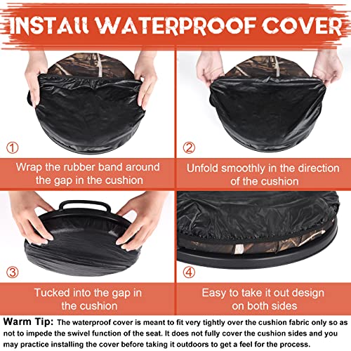 WarBull 5 Gallon Bucket Seat, 360-Degree Swivel Seat Foam Cushion Bucket Seat Lid with Waterproof Cover for Dove Duck Hunting, Fishing, Baseball, Gardening and Camping - color: Dry Grass Camo